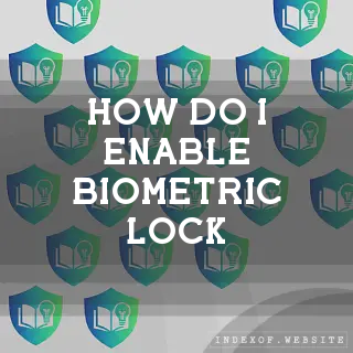 How do I enable Biometric Lock? - FAQs 2026