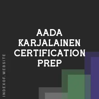 Aada Karjalainen Certification Prep | Indexof