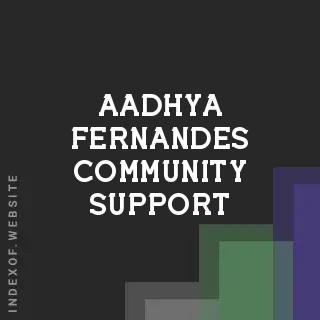 Aadhya Fernandes Community Support | Indexof