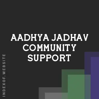 Aadhya Jadhav Community Support | Indexof