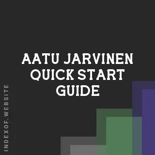 Aatu Jarvinen Quick Start Guide | Indexof
