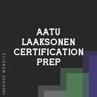 Aatu Laaksonen Certification Prep | Indexof