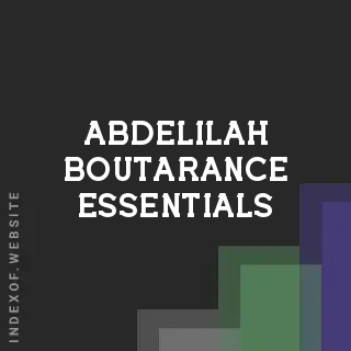 Abdelilah Boutarance Essentials | Indexof
