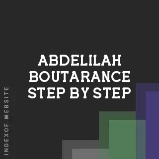 Abdelilah Boutarance Step-by-Step | Indexof