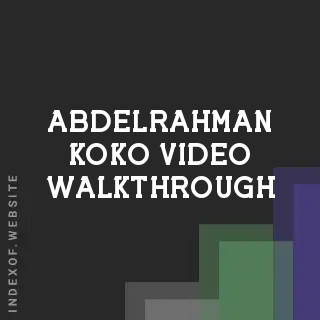 Abdelrahman Koko Video Walkthrough | Indexof