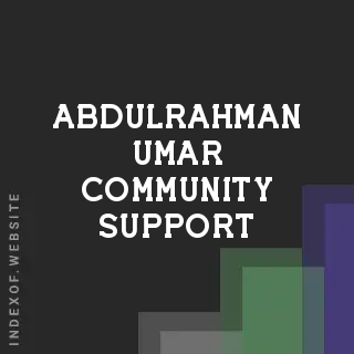 Abdulrahman Umar Community Support | Indexof