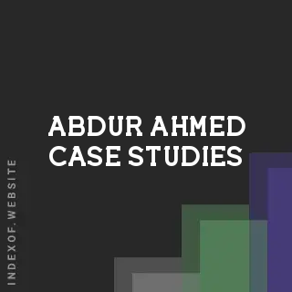 Abdur Ahmed Case Studies | Indexof
