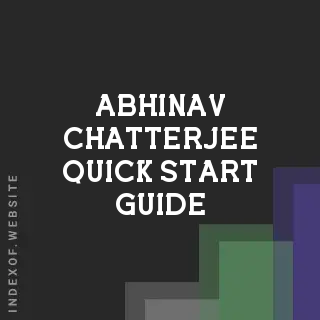 Abhinav Chatterjee Quick Start Guide | Indexof