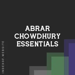 Abrar Chowdhury Essentials | Indexof