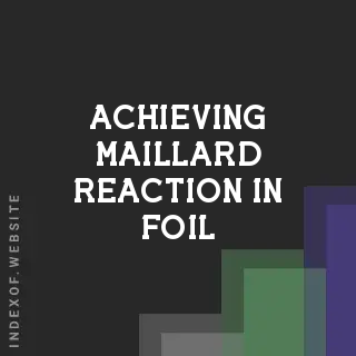Achieving Maillard Reaction in Foil: How to Brown Food While Wrapped