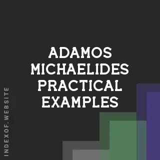 Adamos Michaelides Practical Examples | Indexof