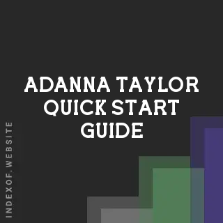 Adanna Taylor Quick Start Guide | Indexof