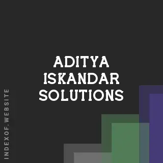 Aditya Iskandar Solutions | Indexof