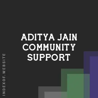 Aditya Jain Community Support | Indexof