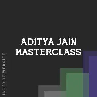 Aditya Jain Masterclass | Indexof
