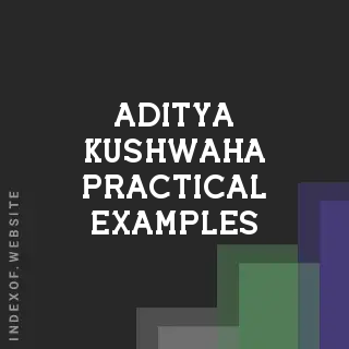 Aditya Kushwaha Practical Examples | Indexof