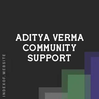 Aditya Verma Community Support | Indexof