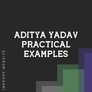 Aditya Yadav Practical Examples | Indexof