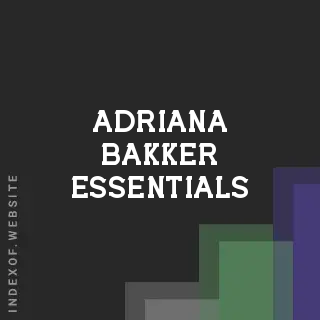 Adriana Bakker Essentials | Indexof