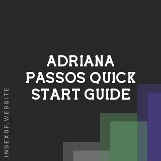 Adriana Passos Quick Start Guide | Indexof