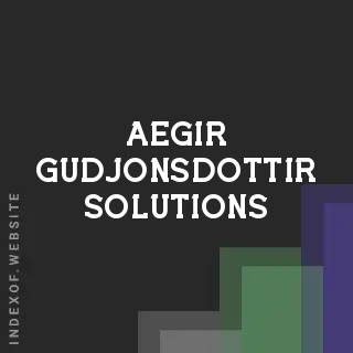 Aegir Gudjonsdottir Solutions | Indexof