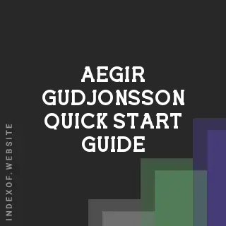 Aegir Gudjonsson Quick Start Guide | Indexof