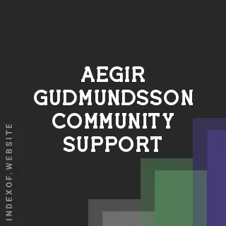 Aegir Gudmundsson Community Support | Indexof