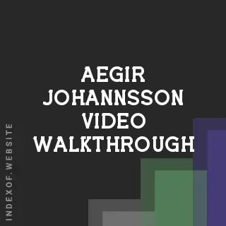 Aegir Johannsson Video Walkthrough | Indexof