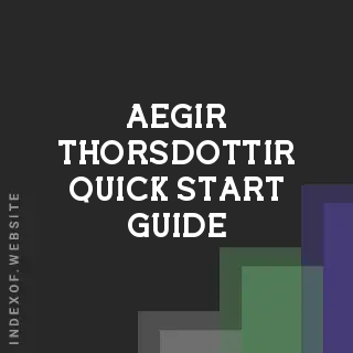 Aegir Thorsdottir Quick Start Guide | Indexof