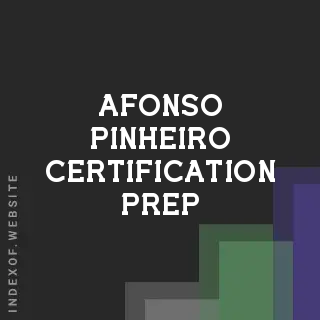 Afonso Pinheiro Certification Prep | Indexof