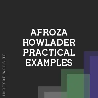 Afroza Howlader Practical Examples | Indexof