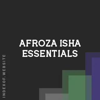 Afroza Isha Essentials | Indexof