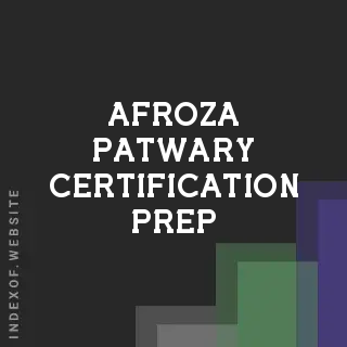 Afroza Patwary Certification Prep | Indexof