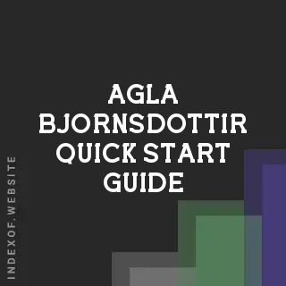 Agla Bjornsdottir Quick Start Guide | Indexof