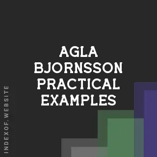 Agla Bjornsson Practical Examples | Indexof