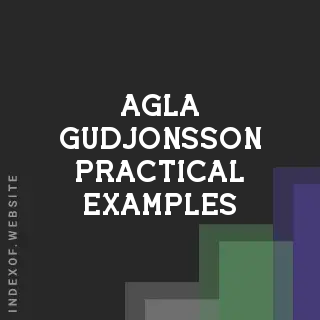 Agla Gudjonsson Practical Examples | Indexof