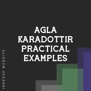 Agla Karadottir Practical Examples | Indexof