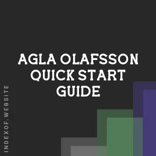 Agla Olafsson Quick Start Guide | Indexof