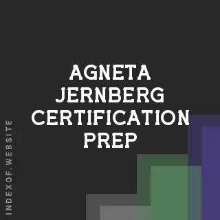 Agneta Jernberg Certification Prep | Indexof