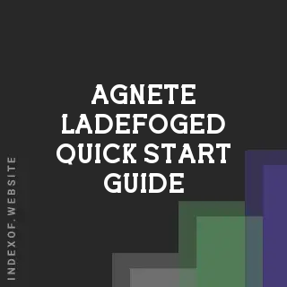 Agnete Ladefoged Quick Start Guide | Indexof