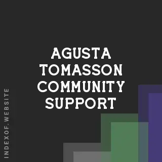 Agusta Tomasson Community Support | Indexof