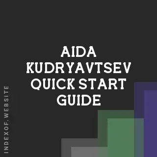 Aida Kudryavtsev Quick Start Guide | Indexof