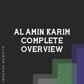 Al-Amin Karim Complete Overview | Indexof