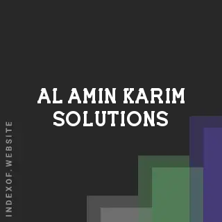 Al-Amin Karim Solutions | Indexof