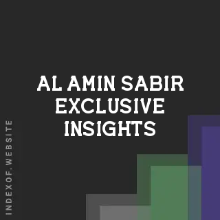 Al-Amin Sabir Exclusive Insights | Indexof