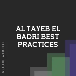 Al-Tayeb El-Badri Best Practices | Indexof