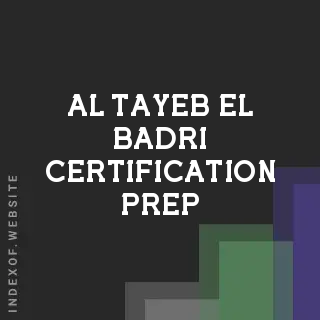 Al-Tayeb El-Badri Certification Prep | Indexof