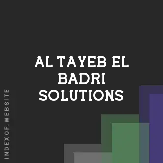 Al-Tayeb El-Badri Solutions | Indexof