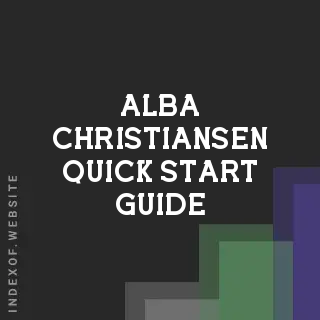 Alba Christiansen Quick Start Guide | Indexof
