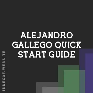Alejandro Gallego Quick Start Guide | Indexof